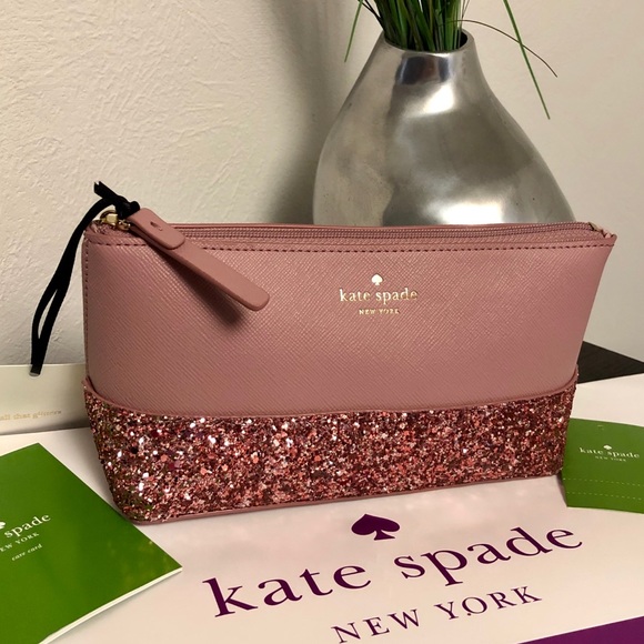 Kate Spade Pink Cosmetic Case Pouch Bag Brand New - Picture 1 of 8